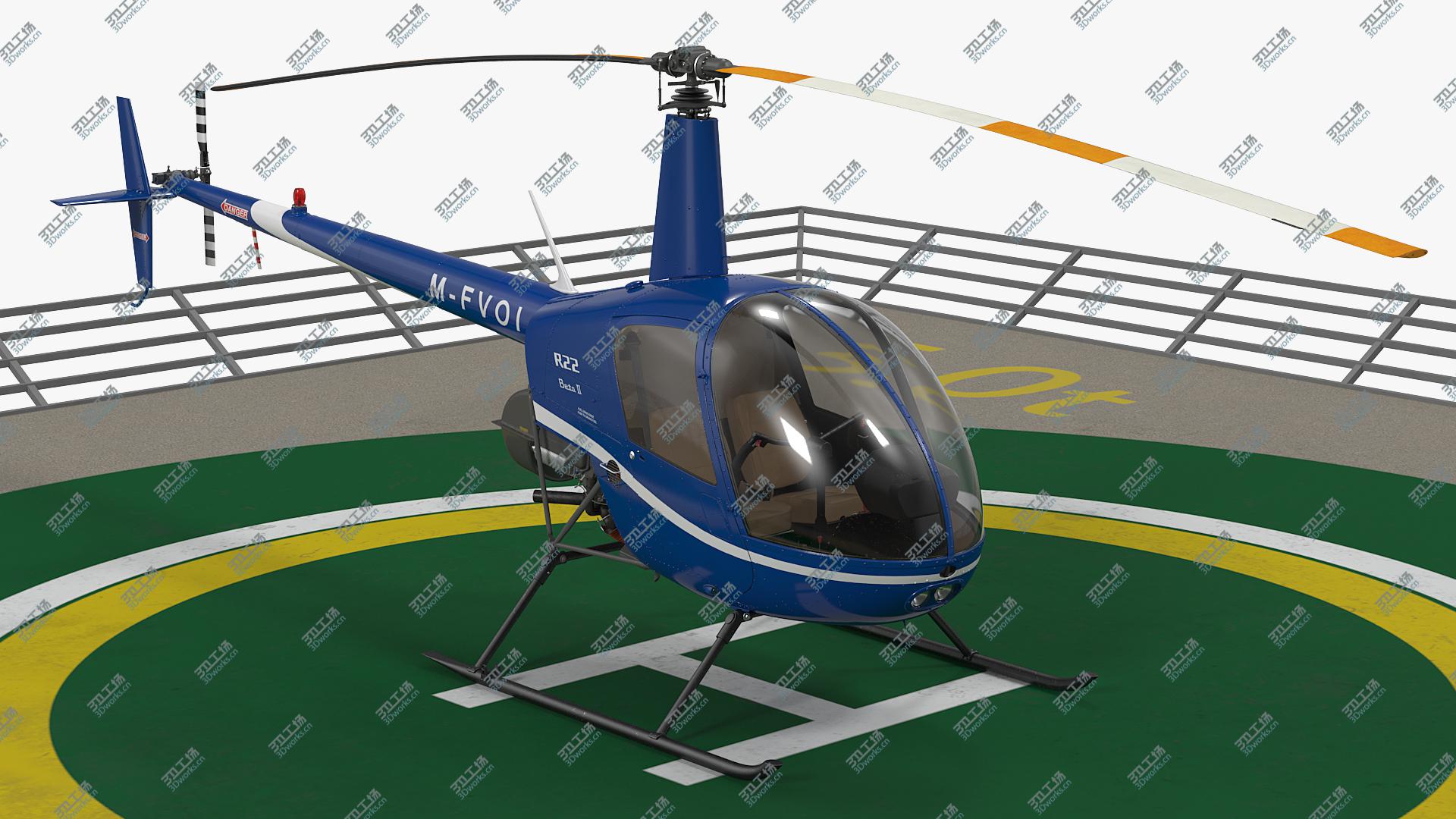 images/goods_img/202104021/3D Helicopter Robinson R22 on Landing Pad/2.jpg
